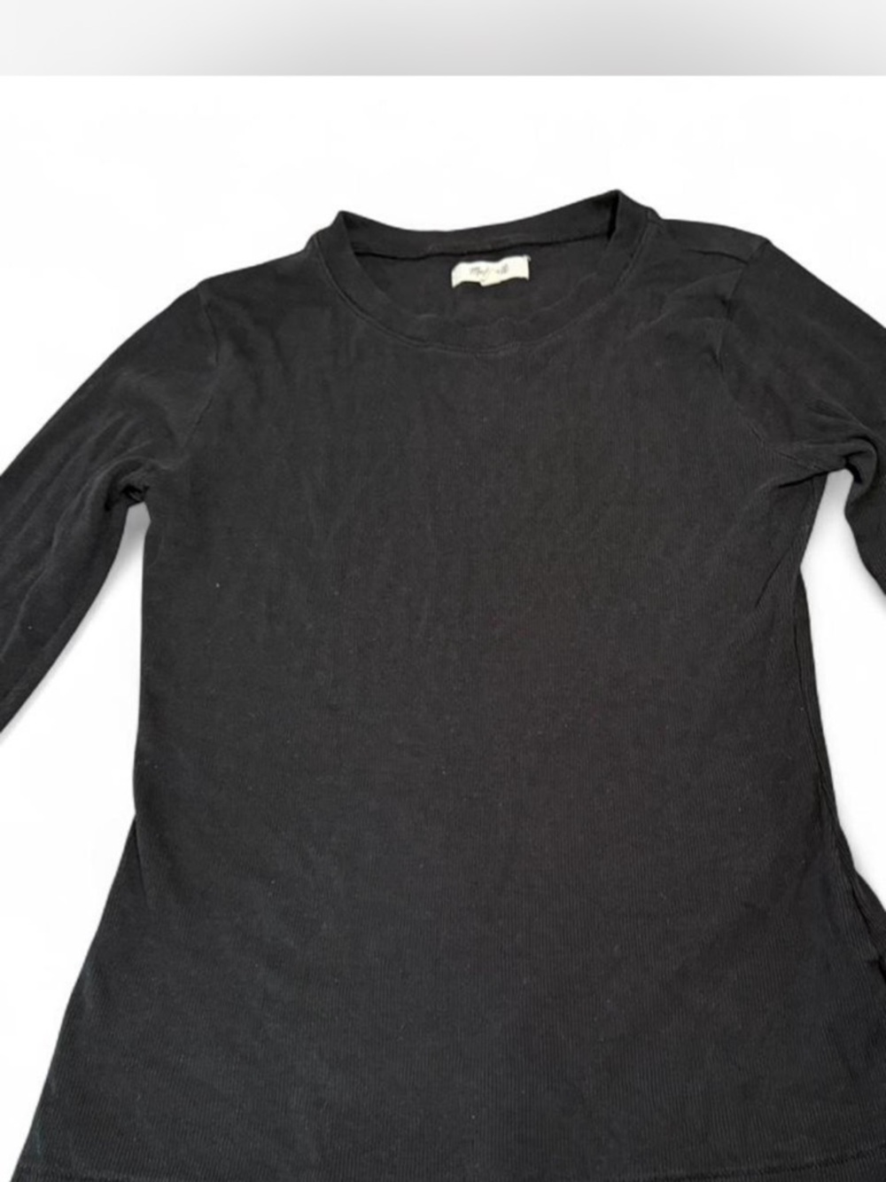Madewell Black Long Sleeve Crewneck Tee